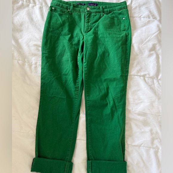 Charter Club Bright Green Ankle Jeans - Picture 1 of 3